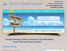 Tablet Screenshot of oceanvillagemassage.com